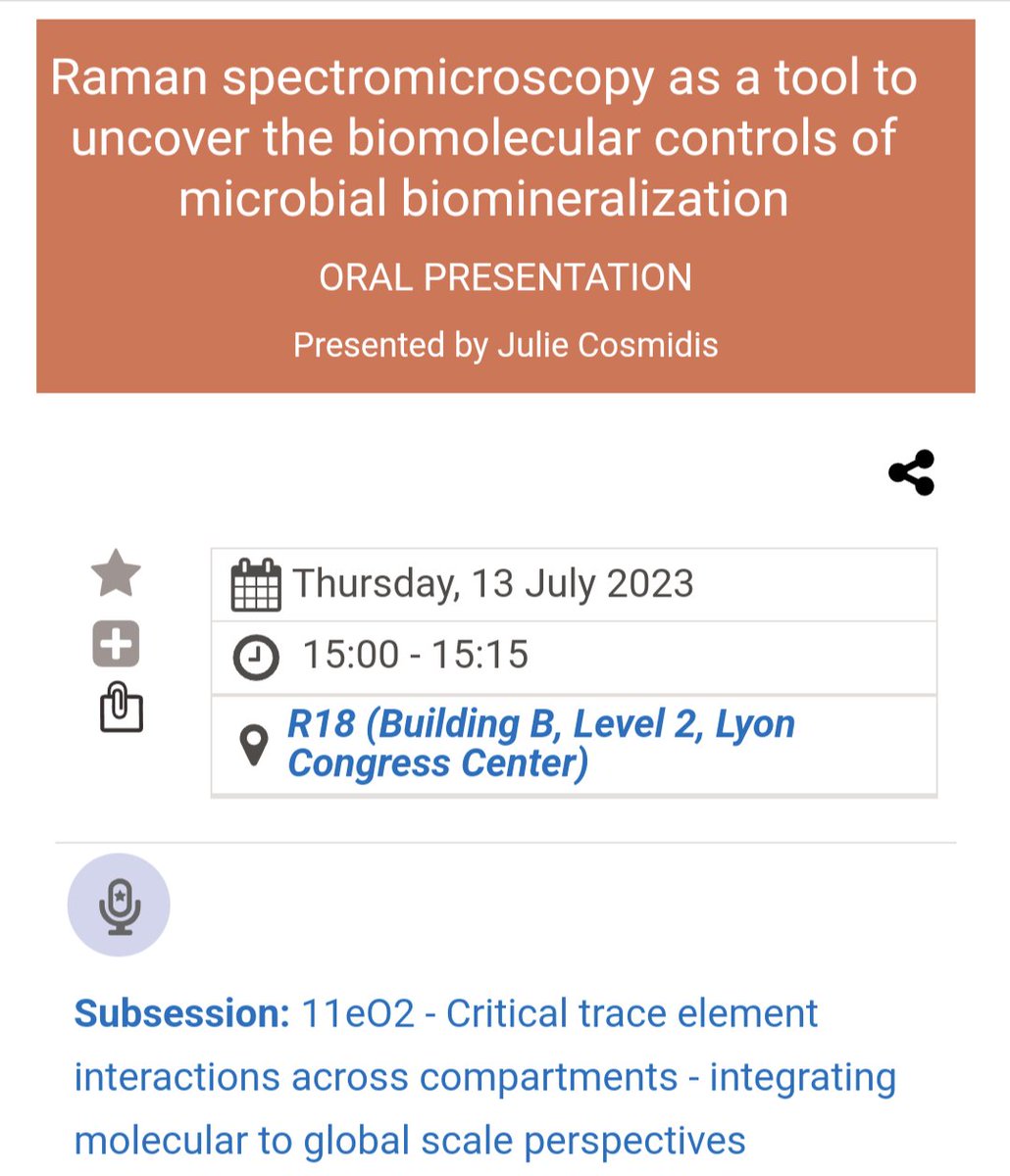 <a href="/LuisCol8/">Luis Carlos Colocho</a>, Sam Webb and I will have our Session 11eO2 at R18 starting 14:30! @goldschmidt2023

We have Angelia Seyffert (<a href="/Anlyse_this/">Dr. Angelia Seyfferth (she/her)</a>) as keynote speaker, with an invited talk from @JCosmidis. It will be a great afternoon of synchrotron X-rays &amp; microspectroscopy in geosciences!