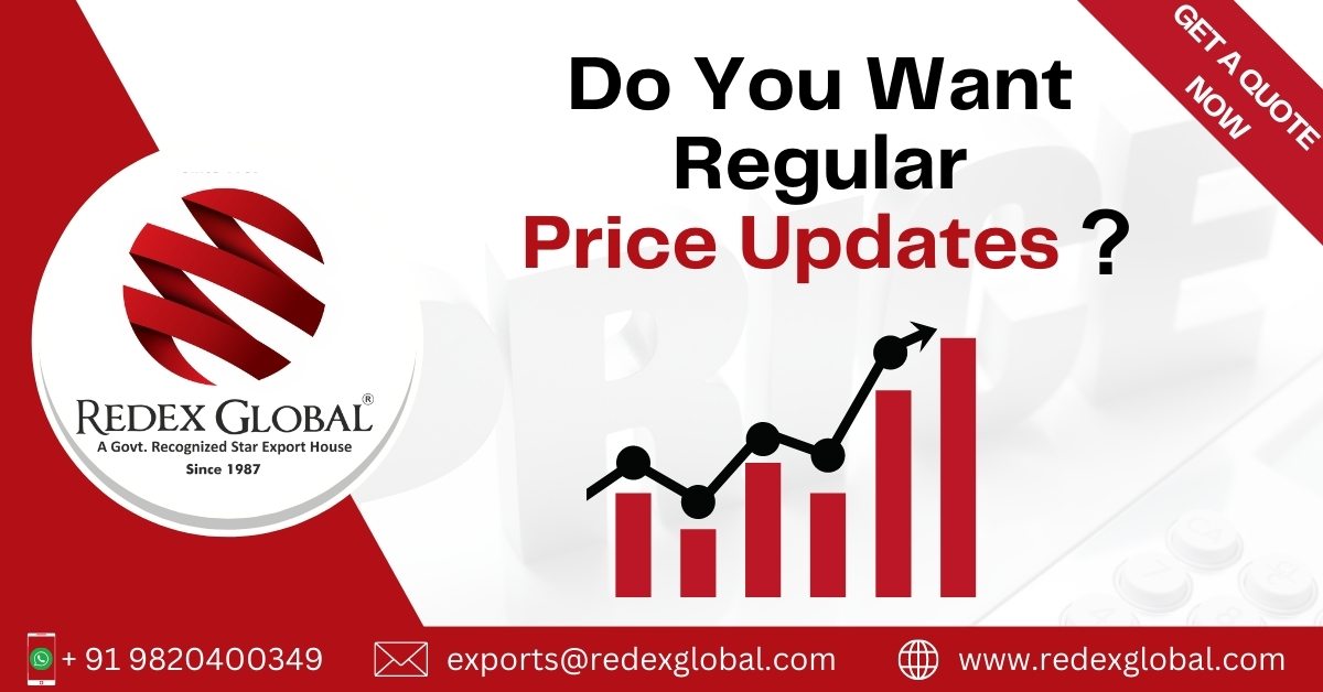RedexGlobal's tweet photo. Stay informed with our regular updates. 📊

For Export Trade Inquiry,
Call/WA : +91 9820400349
Mail : exports@redexglobal.com
Web : https://t.co/XMckPzlVck

#ImportAlert #GetYourQuoteNow #RegularPriceUpdates #Importer #BusinessSuccess #Partnerships #ExportWorldWide #RedexGlobal https://t.co/Rc8z5SCj12