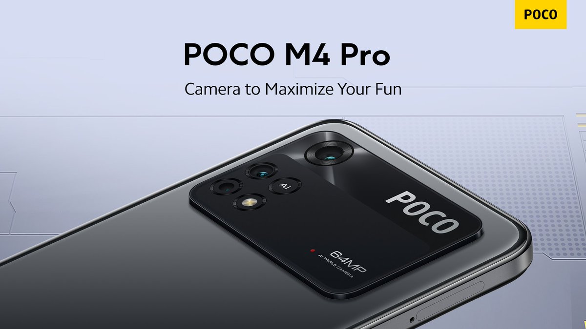 PocoPakistan's tweet photo. Get a camera that will #MaximizeYourFun!
#POCOM4Pro comes with a 64MP high-resolution triple camera. https://t.co/FqCH0pBz5G