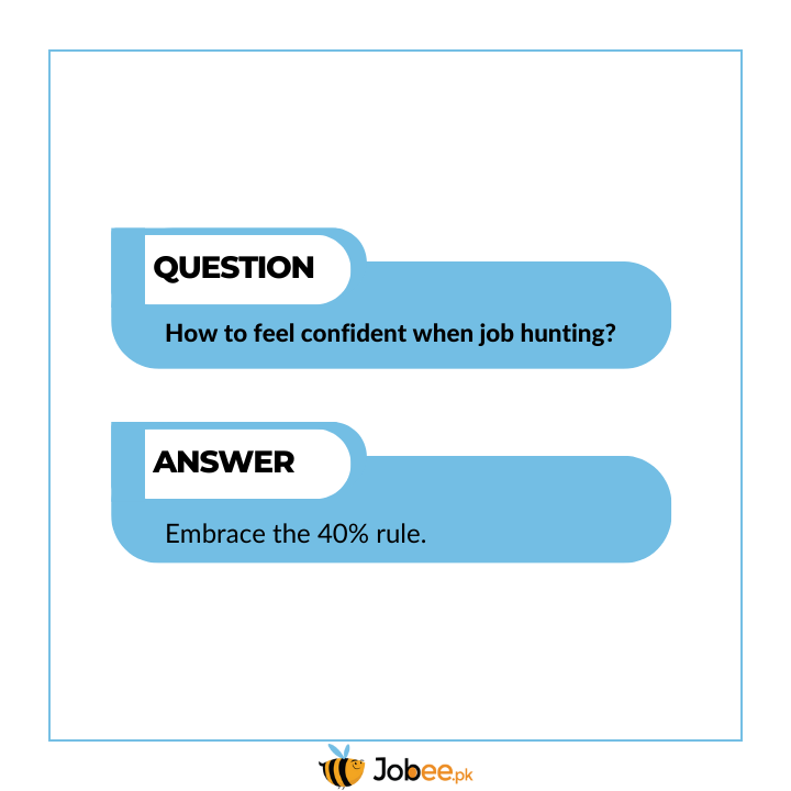 jobee_pk's tweet photo. Research shows that successful applicants only meet about 40% of the job criteria. 
So next time you see a job and think 'I'm not sure I meet the criteria' work out the percentage. If you meet 40% of the criteria you are in with a great shot! https://t.co/rAl8sdRaYU