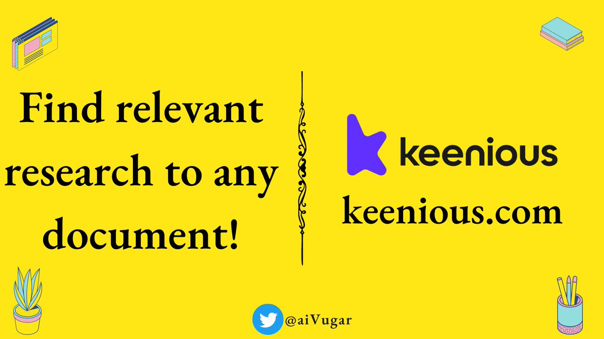 aiforedu's tweet photo. Keenious is an AI-driven app to help you find relevant papers.

Academics can access previously overlooked knowledge and information with it.

Here's how to take the best advantages of @keenious:

[🧵 thread] https://t.co/mUuTizv0Yt