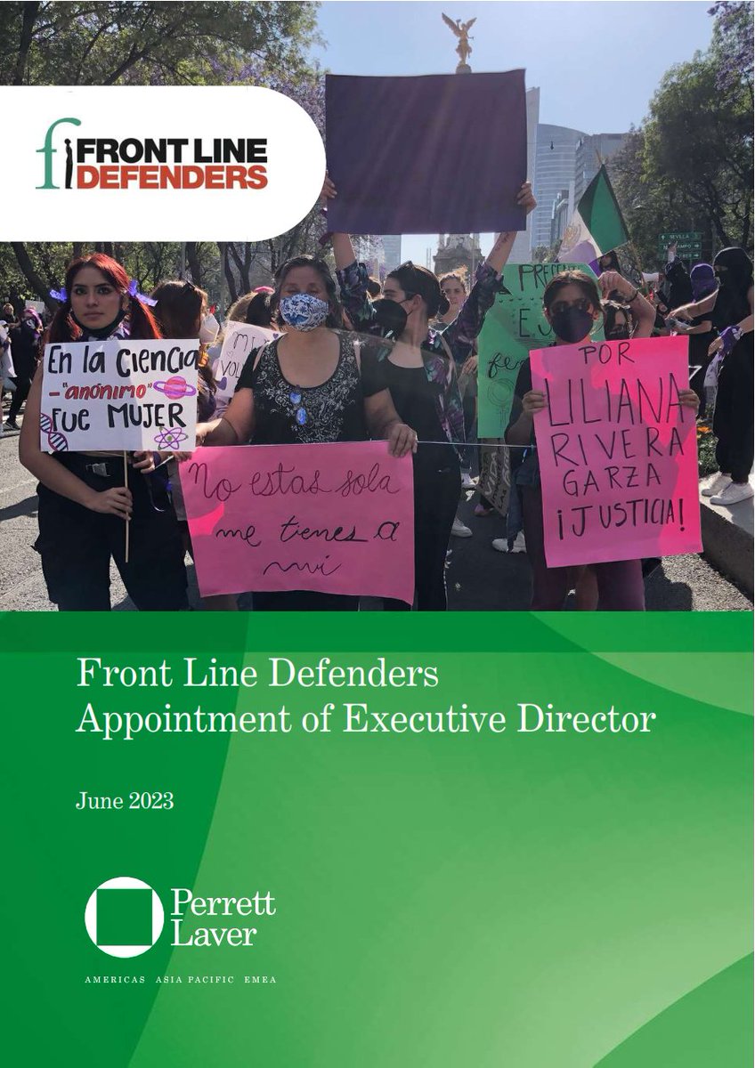 We are working with <a href="/FrontLineHRD/">Front Line Defenders</a> to #recruit their next Executive Director. 
 
Front Line Defenders (FLD) is an international human rights organisation who work non-violently to improve security and protection of human rights defenders. 
 
Apply here: bit.ly/3JWsHdZ