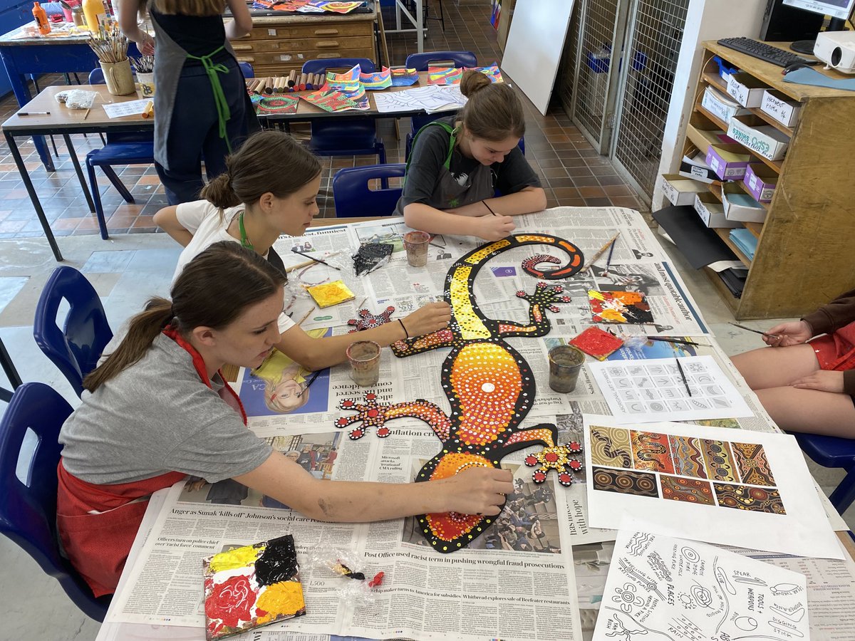 Activities Week ‘23 - In School. Year 9s have produced these phenomenal pieces based on aboriginal art.