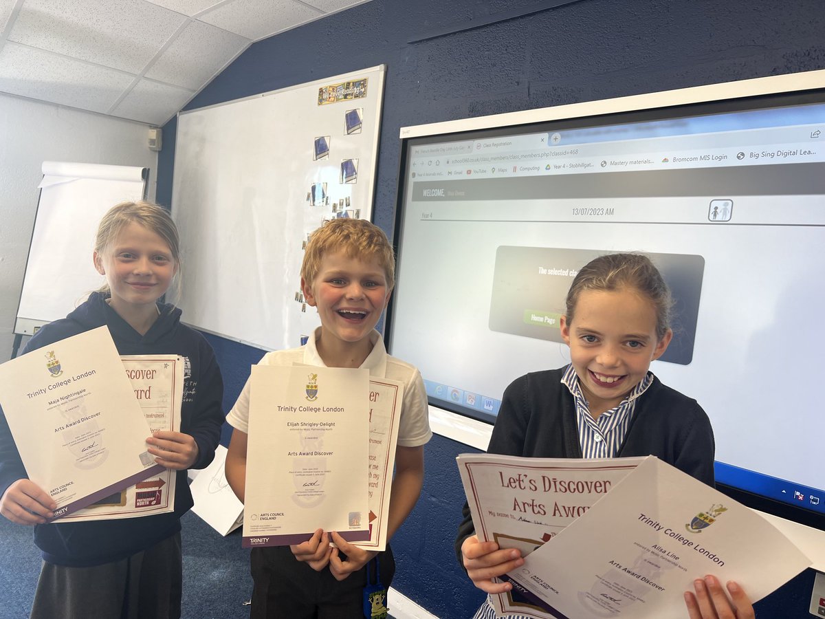 Congratulations to our Year 4 children who have worked hard in music lessons this year and have achieved their Arts Award! 🏆 ⁦<a href="/stobhillgate/">Morpeth Stobhillgate</a>⁩