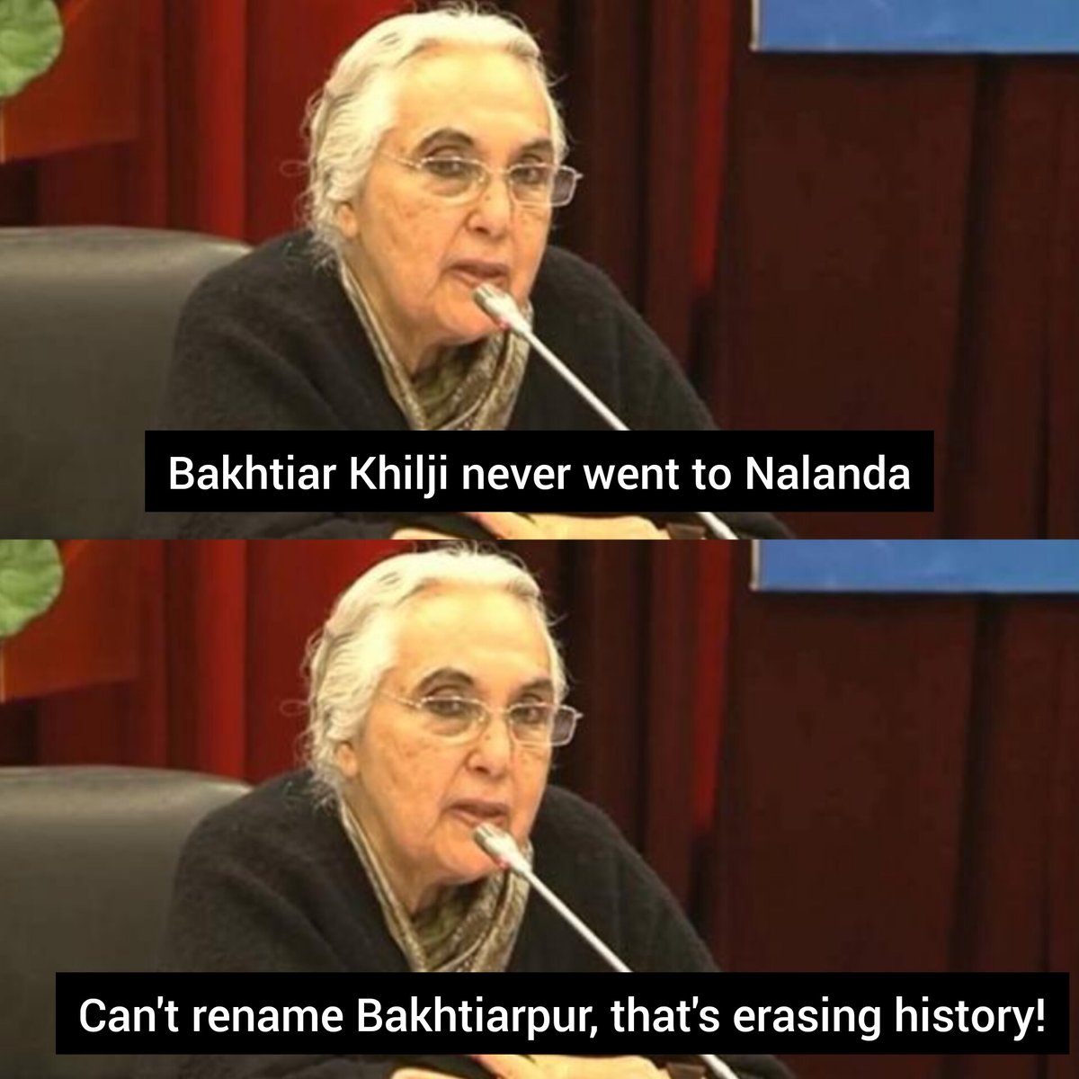 total_woke_'s tweet photo. Two Indias of Romila Thapar https://t.co/WjFH8JrqK9