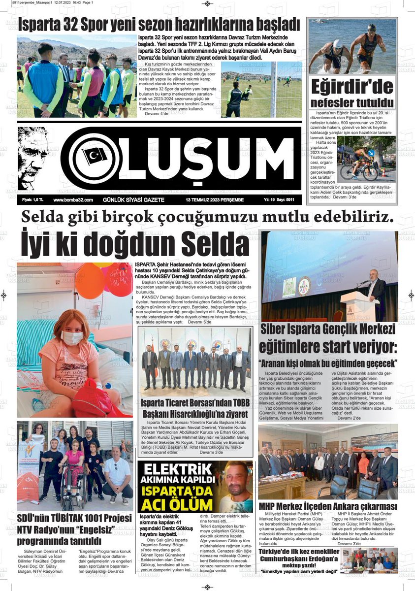 yirmiucderece's tweet photo. 📍İyi ki doğdun Selda!

Isparta Şehir Hastanesi'nde LÖSEMİ tedavisi gören 10 yaşındaki Selda Çetinkaya'ya yapılan sürpriz doğum günü kutlamasında peruk hediye edildi. https://t.co/ArZZQaGJ2b