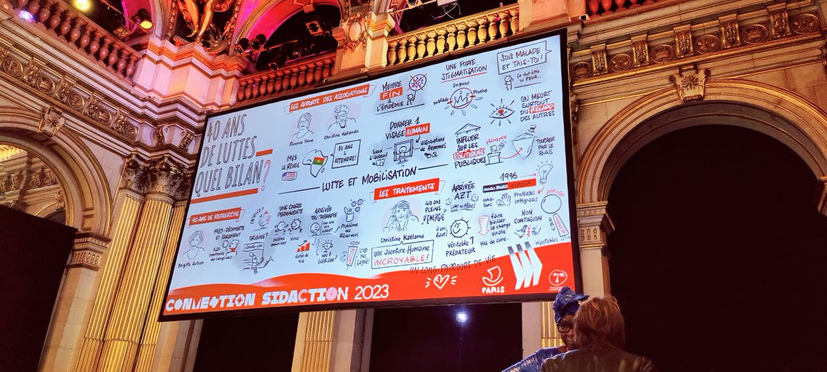 akenium's tweet photo. Convention @Sidaction 2023 à hôtel de ville @Paris : 40 ans de luttes✊Grand honneur d'avoir réalisé le #scribing numérique des plénières et ateliers 🤩🙏#facilitationgraphique @FlorenceThune https://t.co/hB7lVmjC1U