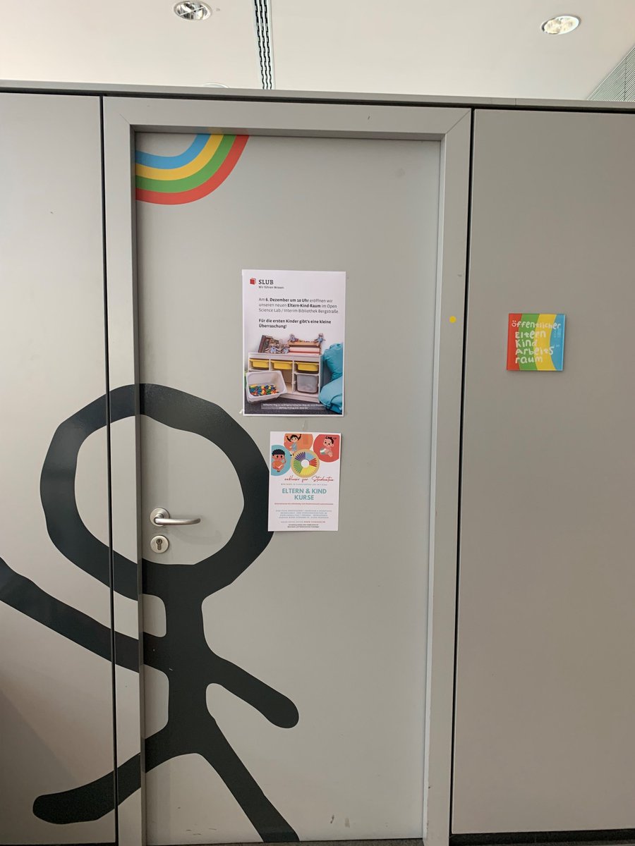 SLUBdresden's tweet photo. Ein angenehmer Rückzugsort für Studierende mit Kind: seit Mittwoch ist unser #Elternkindraum in der ZwB #DrePunct endlich wieder zugänglich! 🥳 Nutzbar ist er Mo-Fr von 9-20 Uhr. Keine Voranmeldung nötig. 📍 Standort im 3D-Raumplan: https://t.co/y8dSkZhYfW #StudierenmitKind /al https://t.co/L0XQbXyjfX