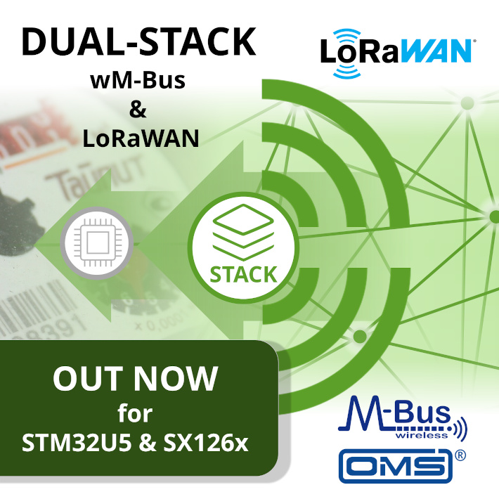 stackforce's tweet image. We extend our portfolio with the #hardware platform STM32U5 in combination with the SX126x for the Dual Stack #wMBus and #LoRaWAN. Further #standardization within #smartmetering applications and the use of existing LoRaWAN #networks facilitate the entry into #IoT #connectivity.