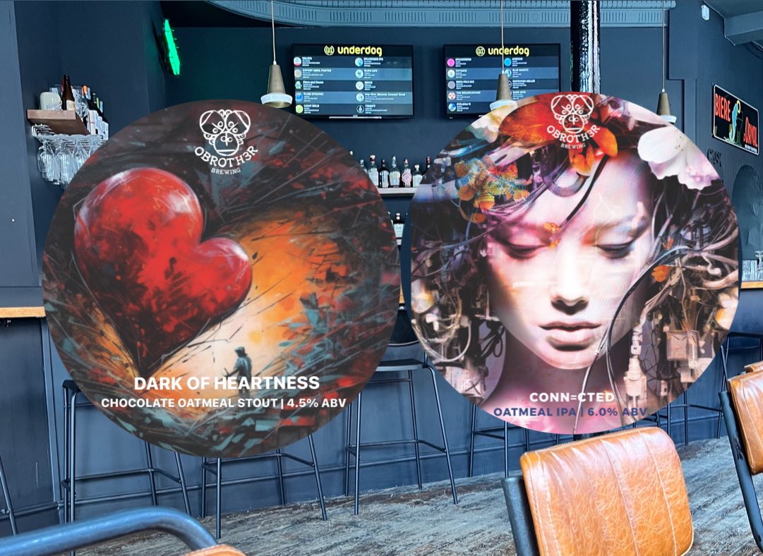 Happy Thursday, Friends!! Doors are open since 1pm… loads of deliciousness on 👉🏼 taplist.io/underdog including these two Brand New Beers from O’Brother!!
😘😘🍻🍻✌🏼✌🏼