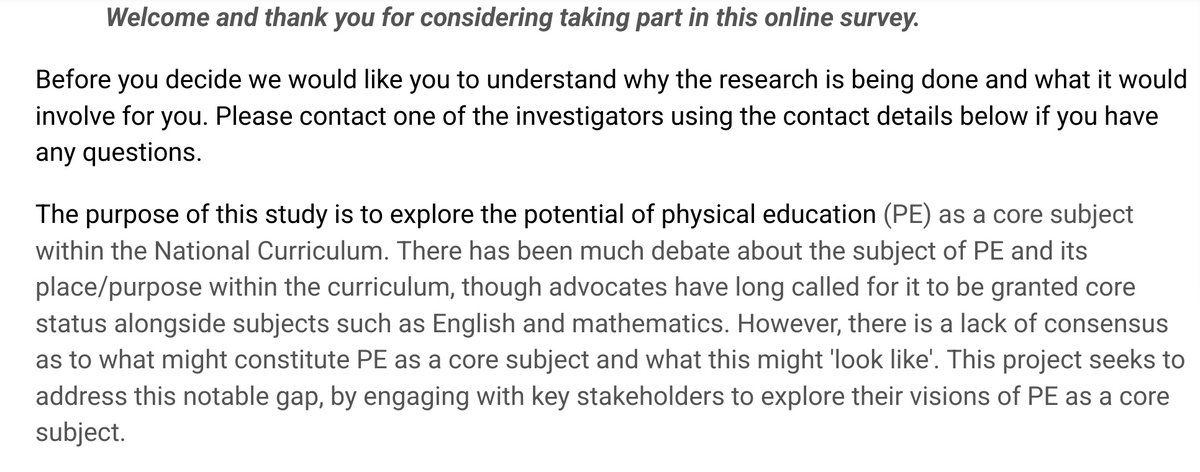 Dr Oliver Hooper (@drorhooper) on Twitter photo Are you involved in PE in England? 🤸🏽♀️🏊🏻♂️⛹️🏿
Have you completed our survey with <a href="/afPE_PE/">Association for Physical Education</a> yet?
If not, share your thoughts on PE as a core subject below ⤵️
lboro.onlinesurveys.ac.uk/pe-visions-sur…
🔄 PLEASE SHARE WIDELY 🔄 Are you involved in PE in England? 🤸🏽♀️🏊🏻♂️⛹️🏿
Have you completed our survey with <a href="/afPE_PE/">Association for Physical Education</a> yet?
If not, share your thoughts on PE as a core subject below ⤵️
lboro.onlinesurveys.ac.uk/pe-visions-sur…
🔄 PLEASE SHARE WIDELY 🔄