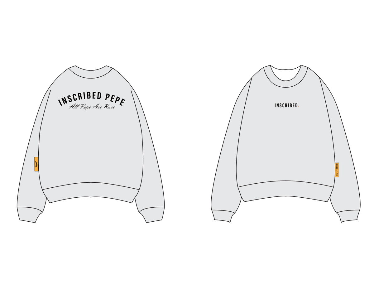 iintegerr's tweet image. I am a fashion Designer and all my designs are based on Contemporary Minimalism. This is because they are timeless and all Peepo are Timeless. If I was asked to design a crewneck sweat Shirt for @InscribedPepe . This is what it will look like.  Would you wear this? Comment.