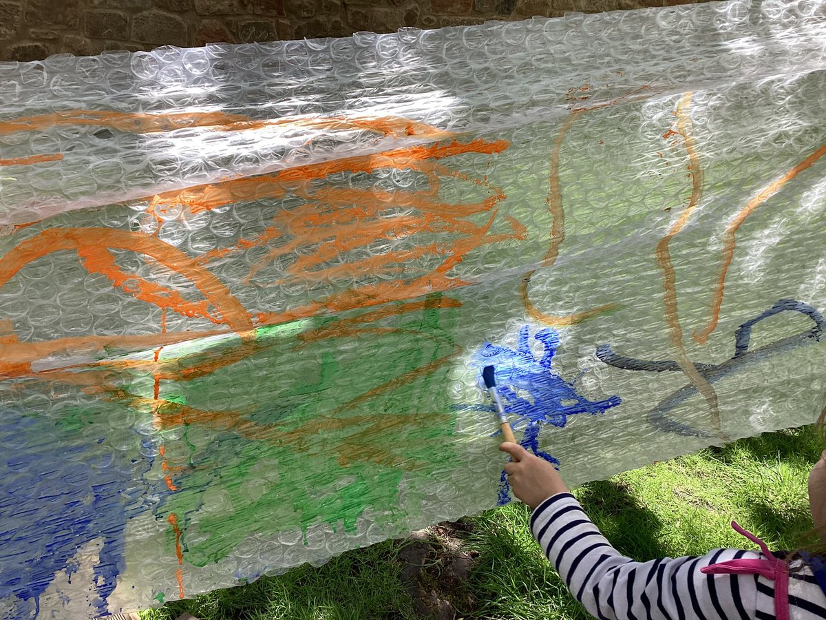 Messy Play can help develop children’s senses as they explore the different textures of materials 🤚🏼🎨 

“It feels tickly on my fingers!”
“The paint is slimey…”

It also helps our learners to develop their imagination, as they play freely and investigate 🍃 

#MessyPlay #BeingMe