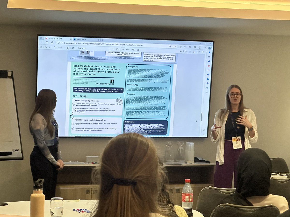 Jonny Guckian (@jonnygucks) on Twitter photo Brilliant presentation by <a href="/alice__barber/">Alice Barber</a> & Lauren Simmonds on the impact of lived experience of personal healthcare on #ProfessionalIdentity formation! <a href="/UniversityLeeds/">University of Leeds</a> #ASME2023 #MedEd Brilliant presentation by <a href="/alice__barber/">Alice Barber</a> & Lauren Simmonds on the impact of lived experience of personal healthcare on #ProfessionalIdentity formation! <a href="/UniversityLeeds/">University of Leeds</a> #ASME2023 #MedEd