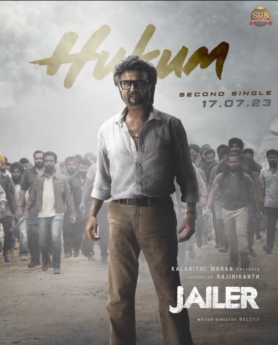 Madhi Krishna (@madhikrishnaoff) on Twitter photo #JailerSecondSingle is ready to fire on July 17th
#Hukum Idhu Tiger-in Kattalai
#JailerFromAug10
<a href="/rajinikanth/">Rajinikanth</a> <a href="/sunpictures/">Sun Pictures</a> <a href="/Nelsondilpkumar/">Nelson Dilipkumar</a> <a href="/anirudhofficial/">Anirudh Ravichander</a> <a href="/Mohanlal/">Mohanlal</a> <a href="/NimmaShivanna/">DrShivaRajkumar</a> <a href="/bindasbhidu/">Jackie Shroff</a> <a href="/tamannaahspeaks/">Tamannaah Bhatia</a> <a href="/meramyakrishnan/">Ramya Krishnan</a> <a href="/suneeltollywood/">Suneel</a> <a href="/iYogiBabu/">Yogi Babu</a> <a href="/iamvasanthravi/">Vasanth Ravi</a> #JailerSecondSingle is ready to fire on July 17th
#Hukum Idhu Tiger-in Kattalai
#JailerFromAug10
<a href="/rajinikanth/">Rajinikanth</a> <a href="/sunpictures/">Sun Pictures</a> <a href="/Nelsondilpkumar/">Nelson Dilipkumar</a> <a href="/anirudhofficial/">Anirudh Ravichander</a> <a href="/Mohanlal/">Mohanlal</a> <a href="/NimmaShivanna/">DrShivaRajkumar</a> <a href="/bindasbhidu/">Jackie Shroff</a> <a href="/tamannaahspeaks/">Tamannaah Bhatia</a> <a href="/meramyakrishnan/">Ramya Krishnan</a> <a href="/suneeltollywood/">Suneel</a> <a href="/iYogiBabu/">Yogi Babu</a> <a href="/iamvasanthravi/">Vasanth Ravi</a>