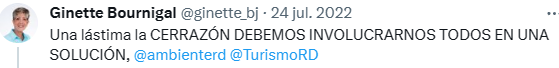 G05Garcia's tweet photo. @ginette_bj @lpelaezs @JorgeAmparo7 @j_rdrgz @DavidColladoM @TurismoRD @cearahatton @JoseRamonReyesL @12y2 @JulissaCes @proedemaren @giovannida Pero distinguida Senadora usted ha dicho que resolvería desde casi un año y nada. Es simplemente prohibir el parquearse a 5 mts de la Playa. Evidente no permitir el paso de vehículos. https://t.co/HZ79gdB0aW