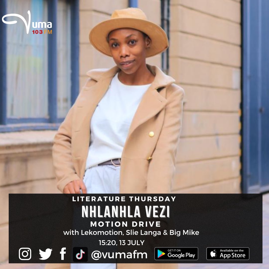 VumaFM's tweet photo. Welcome to #TheMotionDrive with Slindile Langa and Yamkela Mabhanya

Today on #LiteratureThursday we are joined by Nhlanhla Vezi, the author of a book titled: The Black Graduate In A Corporate World

#MotionDrive #VumaFM https://t.co/dVEY4Rc1pe