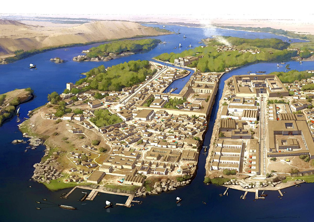 GrecoRomanCiv в X: „A reconstruction of the ancient Egyptian city of Pi-Ramesses, by Rocio Espin Pinar. The city was founded as a new capital city by the Pharoah Ramesses II in the 13th century BC. Eventually the branch of the Nile river it was built on ...
