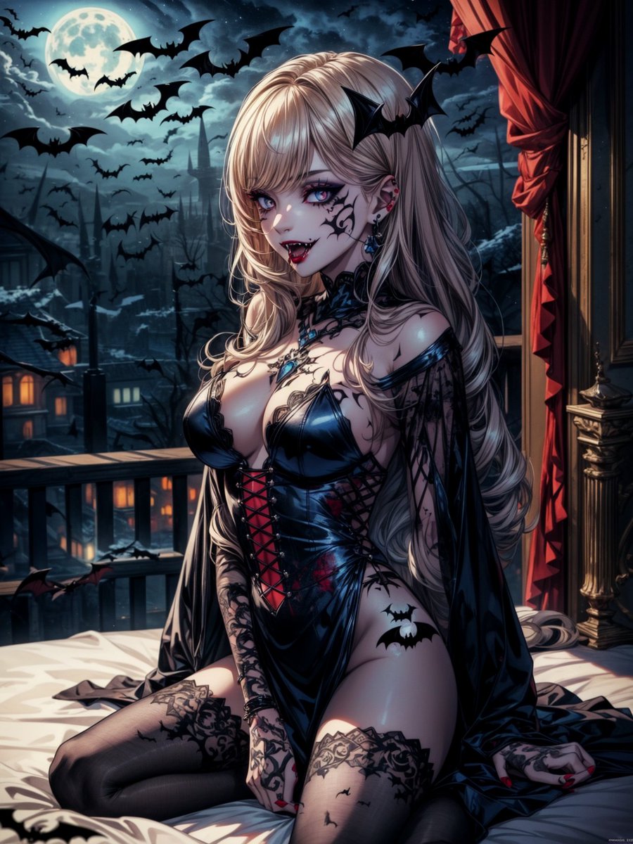 Vampire Girl #𝓐𝓘𝓪𝓻𝓽 #𝓐𝓘𝓐𝓻𝓽𝔀𝓸𝓻𝓴𝓼 #𝓐𝓘イラスト