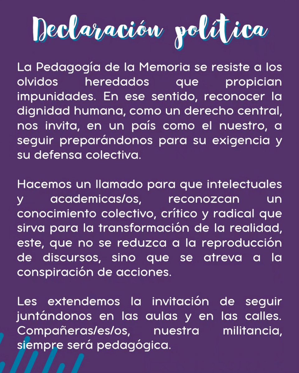 UpnUnida's tweet photo. Profes por la paz, la justicia social y ambiental, por una educación pública gratuita y popular. ❤️‍🔥✊🏽

"Quien no quiera responsabilizarse con el mundo que no eduque" Joan Carles Mèlich https://t.co/dgfyazcpG3