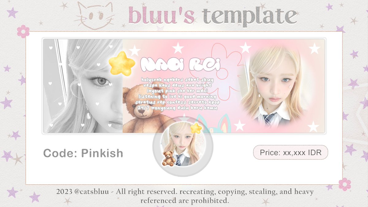 help rt please? thank you! ₍^ >ヮ<^₎

hiii! aku ada template layout file IPV fs yang bisa ditake sekarang, untuk pricenya sudah tertera di alt yaa, have a pleasant day! 🤍
#zonaba #zonauang #zonajajan