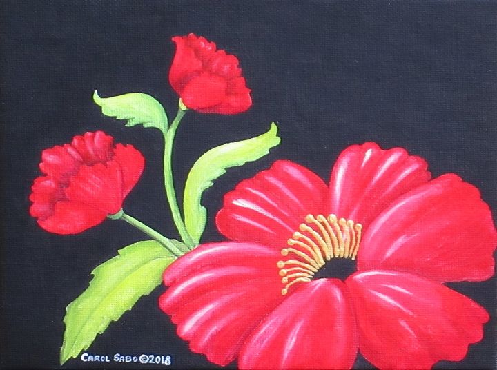 ArizonaArtist's tweet photo. Art of the Day: "Three Red Poppies". Buy at: https://t.co/5MFIzZoc3G https://t.co/BpP2SMEK5e