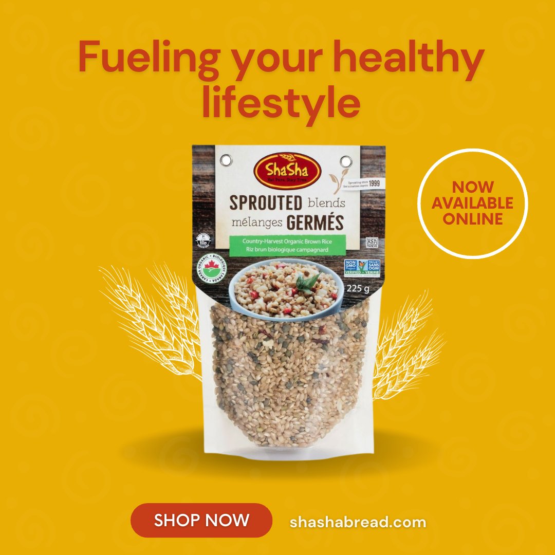 ShaShaBreadCo's tweet photo. Elevate your meals with the nutritious goodness of ShaSha's Sprouted Organic Brown Rice blend, now available online! Visit https://t.co/sK0wpwqOcY and get your hands on this wholesome treasure. 🌾 https://t.co/9bP6M11mlT