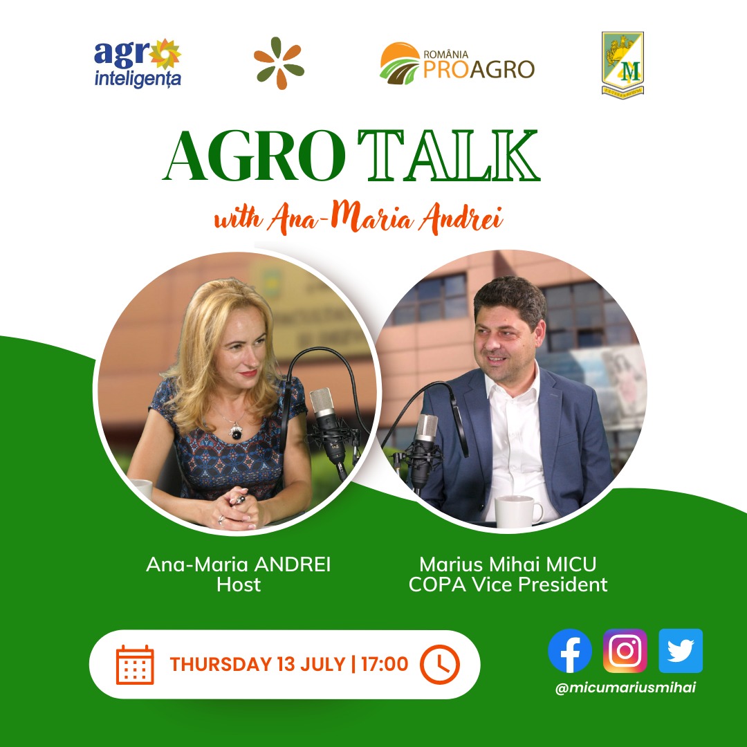 MicuMariusMihai's tweet photo. 📺 Today, at 17:00, I invite you to watch me on "AGROTAIFAS - Agrointelligenta" (@Agrointeligenta), moderated by #AnaMariaAndrei!

🎙 As Vice-President of Copa-Cogeca (@COPACOGECA), Vice-President of the National Federation PRO AGRO (@FProagro), but also as a Vice-Dean at the Faculty of Management and Rural Development (#FMDR) of the University of Agronomic Sciences and Veterinary Medicine in Bucharest (@USAMV_Bucuresti) I will talk about:

🎓 The #ADMITERE2023 session at the Faculty of Management and Rural Development taking place from 3-25 July 2023. We are waiting for you with extremely attractive bachelor and master degree programs, both theoretical and practical, aimed at all those passionate about: management, agriculture, catering or agrotourism;

🇪🇺 Highlights of Copa-Cogeca's recent work. What are the challenges we are currently facing and what are our plans for the future;

💪 The importance of strong partnerships between farmers, the benefits of cooperatives and the strength of the associative environment in Romania;

👨‍🌾 The regulations adopted recently and how they directly affect the work and future of our farmers.

🤝 You can find the show on #Agrointeligenta social media platforms and on https://t.co/km0zQmW4ju website. Thanks for the invitation!

#USAMV #FMDR #COPACOGECA #AAC #PROAGRO #LAPAR #UNCSV #AFF