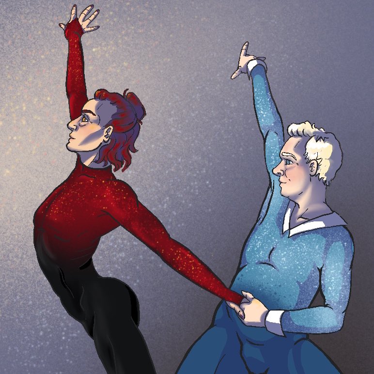 DoodleBug on Twitter "I love the ice skating au blairamok GoodOmens