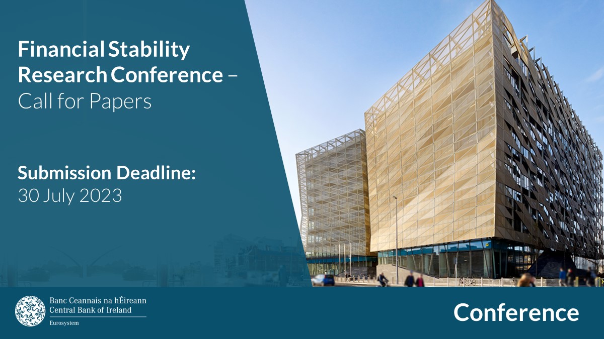 On 4 December 2023, we are hosting a conference, “Financial stability policies in a changing lending landscape”, and invite paper submissions from researchers working on macroprudential and financial stability policy topics. Find out more 👉 centralbank.ie/events/event-d…