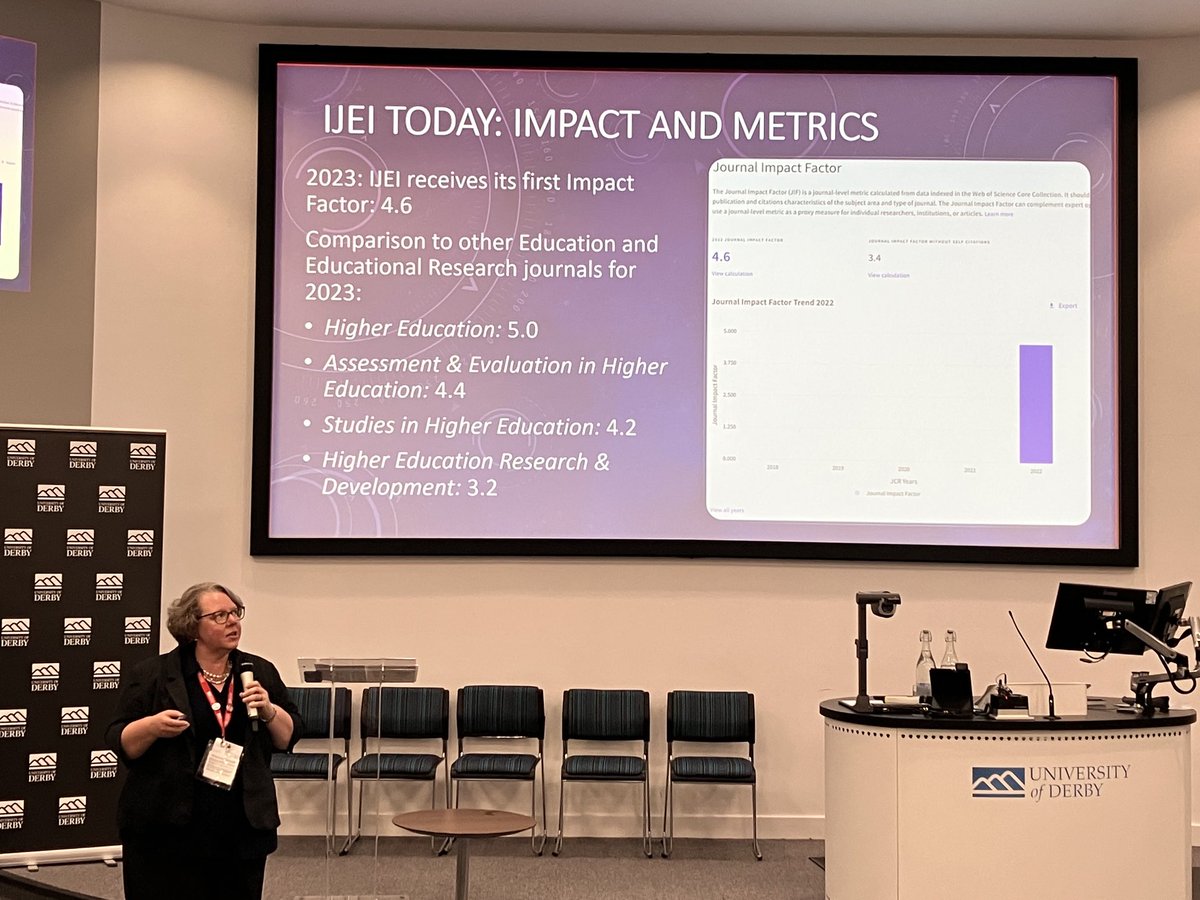 ⁦<a href="/DrSarahEaton/">Dr. Sarah Elaine Eaton🇨🇦</a>⁩ at #ECEIA2023: IJEI got an impact factor of 4.6! ⁦<a href="/TraceyBretag/">Tracey Bretag</a>⁩ would be proud <3