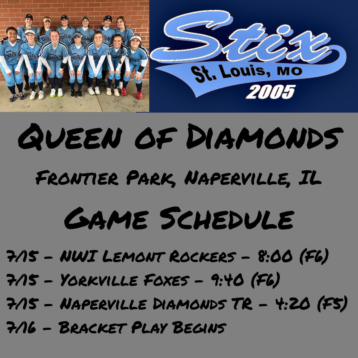 STL Stix Elite 05 Softball Team tweet media