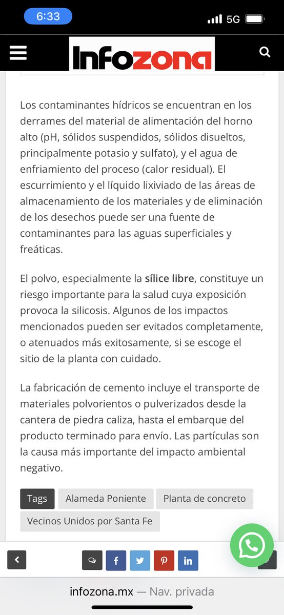 Ya quiten la cementera que está instalada desde hace 9 años en la Alameda Poniente en StaFe y hagan el parque que acordaron hacer en la alameda hace 10 años. La cementera afecta la saludd quienes vivimos junto a ella.  <a href="/ItziardeLuisa/">Itziar de Luisa</a> <a href="/ColonosSantaFe/">Asociación de Colonos ZEDEC Santa Fe A.C.</a>