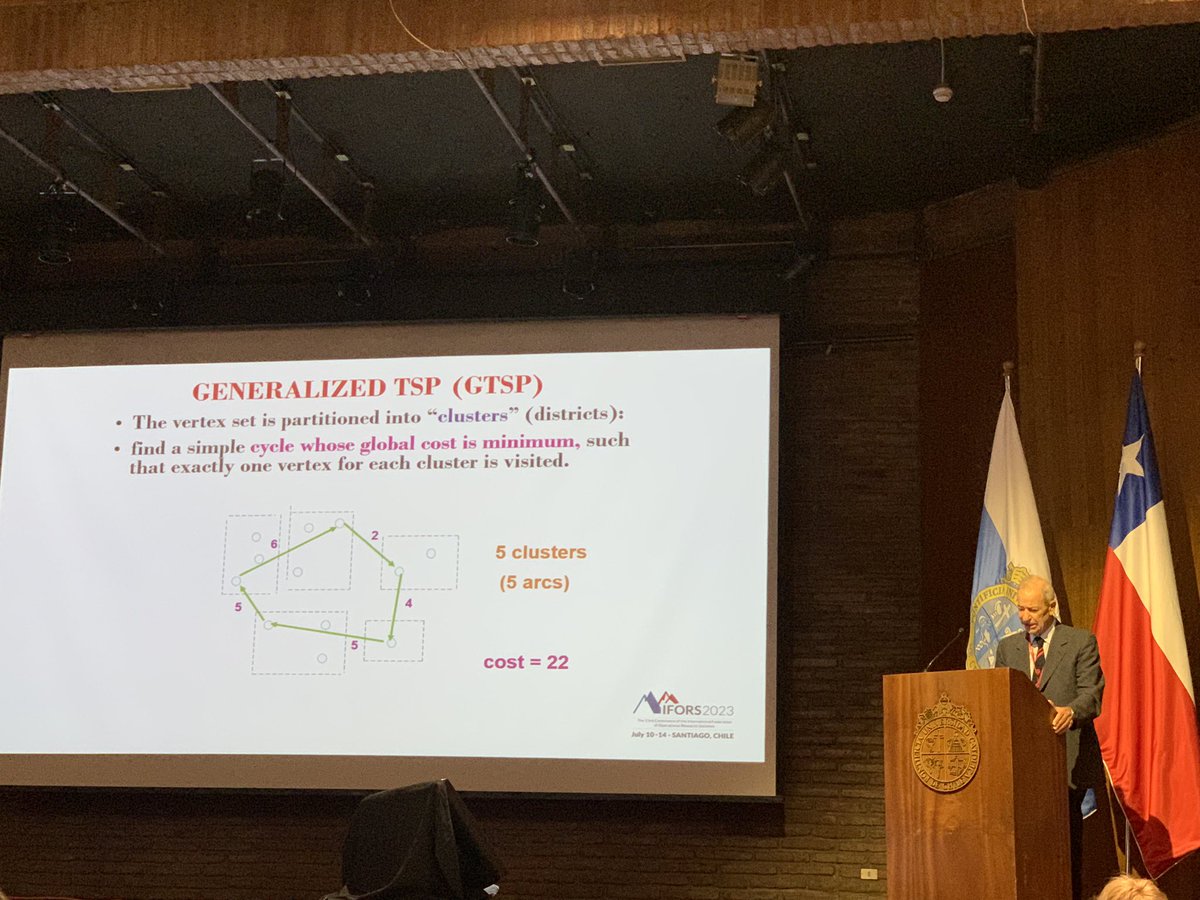 Paolo Toth at IFORS! What a pleasure to listen to a giant in routing! #ifors2023