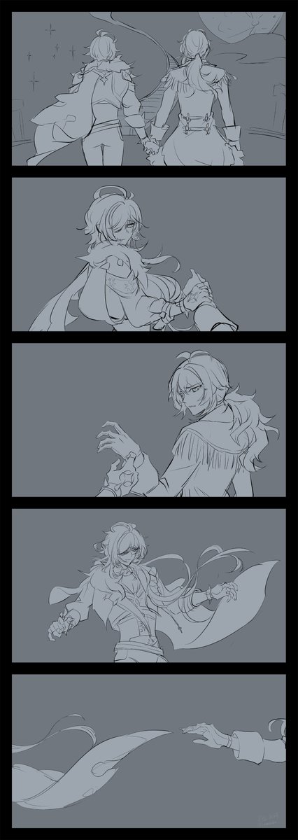 #luckae #ディルガイ 你的身影仿佛要融入在那蓝色的黑夜里