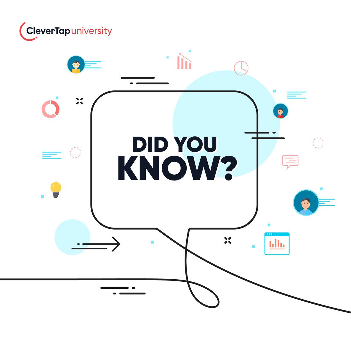 CleverTap's tweet image. Want to learn about the basics of marketing &amp;amp; #userengagement?

#CleverTapUniversity offers an exciting opportunity through its foundational #certificationcourse where one can learn more about #userbehavior &amp;amp; #segmentation🧑‍🎓

Enroll now! bit.ly/3KfQV2a