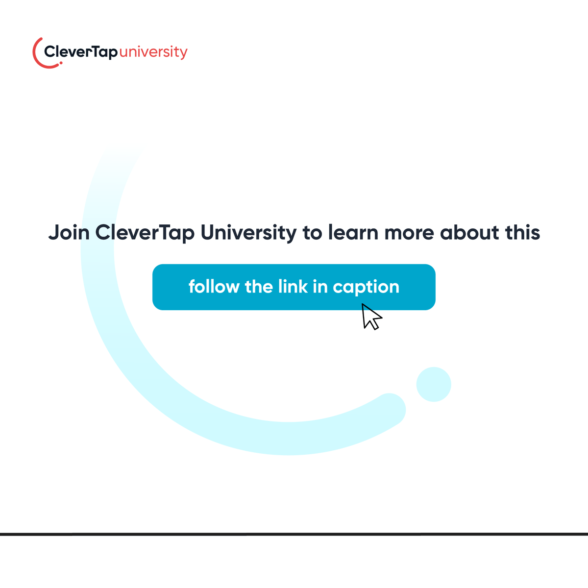CleverTap's tweet image. Want to learn about the basics of marketing &amp;amp; #userengagement?

#CleverTapUniversity offers an exciting opportunity through its foundational #certificationcourse where one can learn more about #userbehavior &amp;amp; #segmentation🧑‍🎓

Enroll now! bit.ly/3KfQV2a