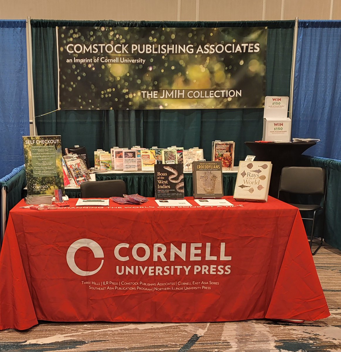 Herp folks! Stop by the <a href="/CornellPress/">Cornell University Press</a> booth at #JMIH23 for a 40% discount on our books 📚📚📚(plus fun swag!). <a href="/IchsAndHerps/">ASIH</a> <a href="/ssarherps/">SSAR</a> 
🐸🐍🦎🐢 HAMPTON BALLROOM LEVEL 3