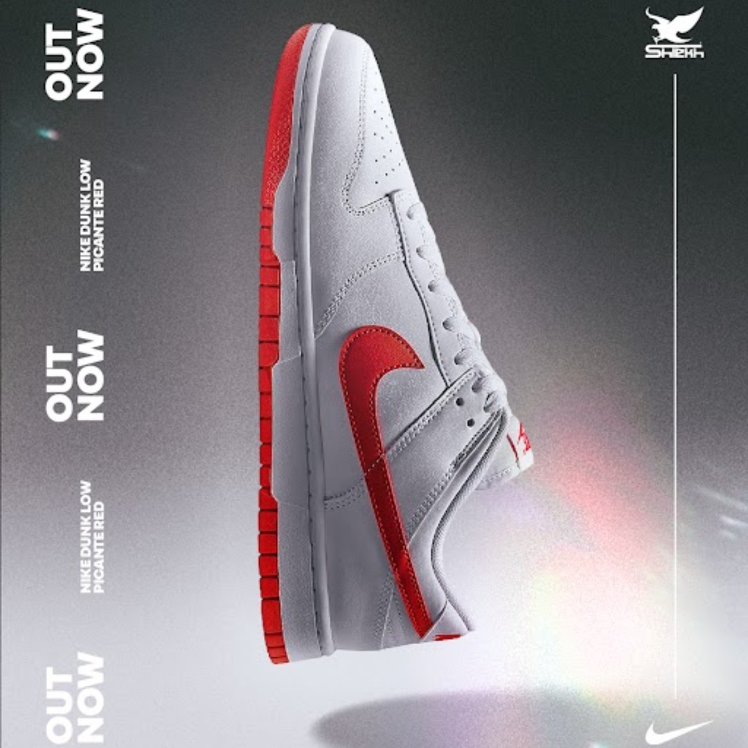 Shiekh's tweet photo. Don't think twice! Get those fresh kicks you've been eyeing before they're gone!
Dropping in 30 minutes (M) #Nike Dunk Low Retro 'Picante Red'
Shop online, pick up in-store
https://t.co/VDAlbLfNkO
#Shiekh #Shoes #Newkicks #CopNow https://t.co/qj8mnrBJuq