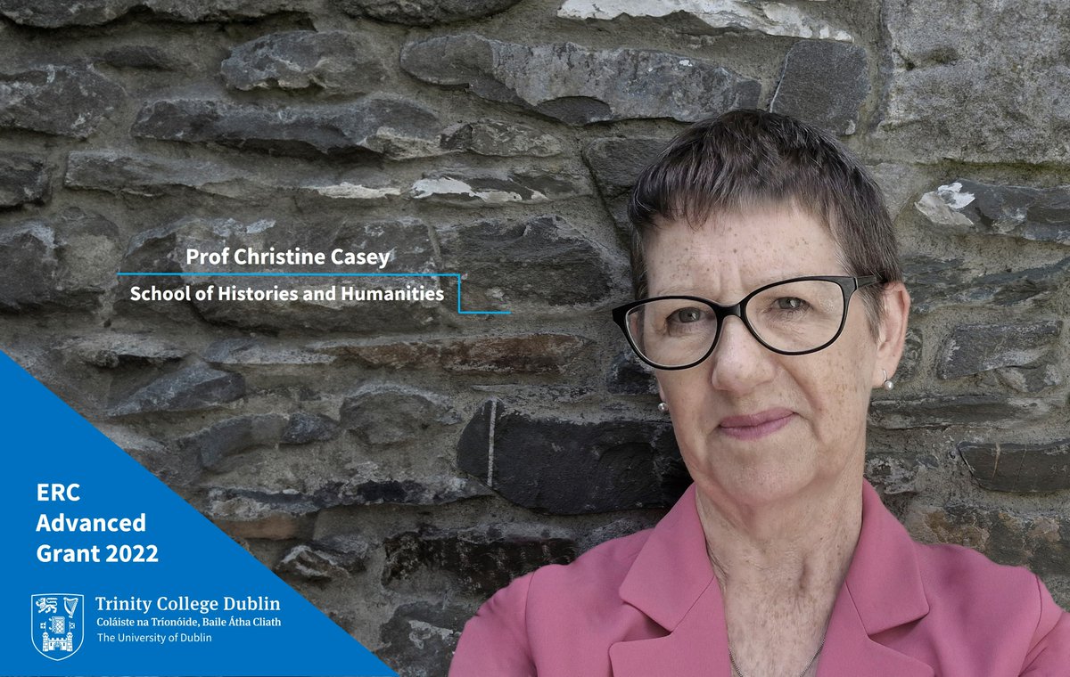 Warm congrats to Prof. Christine Casey @TCDHistHum who has won a prestigious @ERC_Research Advanced Grant for her STONE-WORK project which will explore collective achievement in the classical architecture of Ireland & Britain. #TrinityResearch#ERCAdG. 👉tcd.ie/news_events/to…
