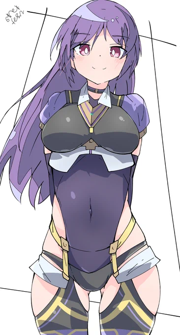 困った…アナ奈々ちゃん大変可愛い…へそ…( 'ω') #アリスギア #アリスギアお絵かき