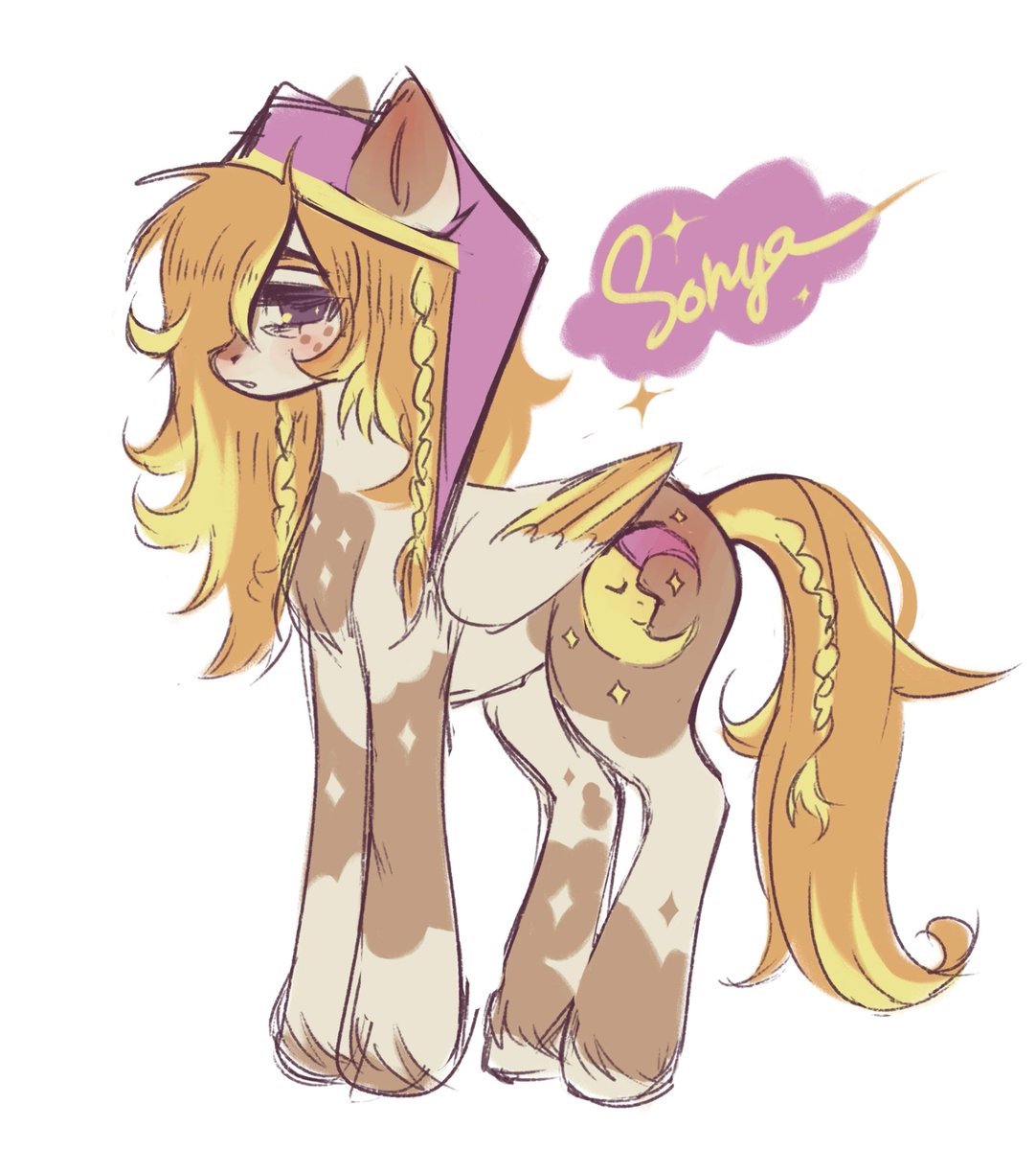 korinomori's tweet photo. Redesign my pony OC from 2013🫣 Her name is Sonya and she loves to sleep😴✨

#redraw #redesign #redesignOC #MLP #ponyOC #mlpfim #OC https://t.co/xtztVJpHB8
