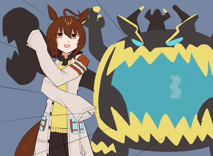 #ゆう犬ワンドロ  ワンドロ お題『01世代』『ドラゴンタイプのポケモン』 タキオン×アクジキング