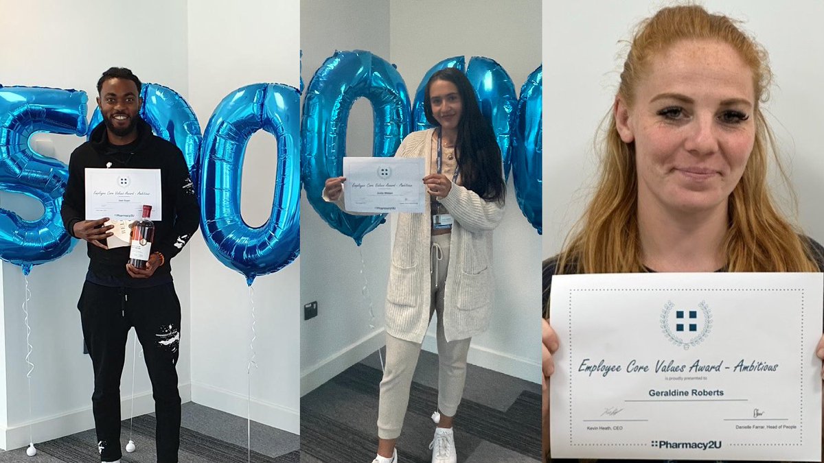 Our colleagues were invited to nominate individuals from the business they believed best displayed one of our core values AMBITIOUS. 

Well done to these individuals, Joel, Jodie &amp; Geraldine.

Ambition enables us to ensure we deliver the very best service to our patients.