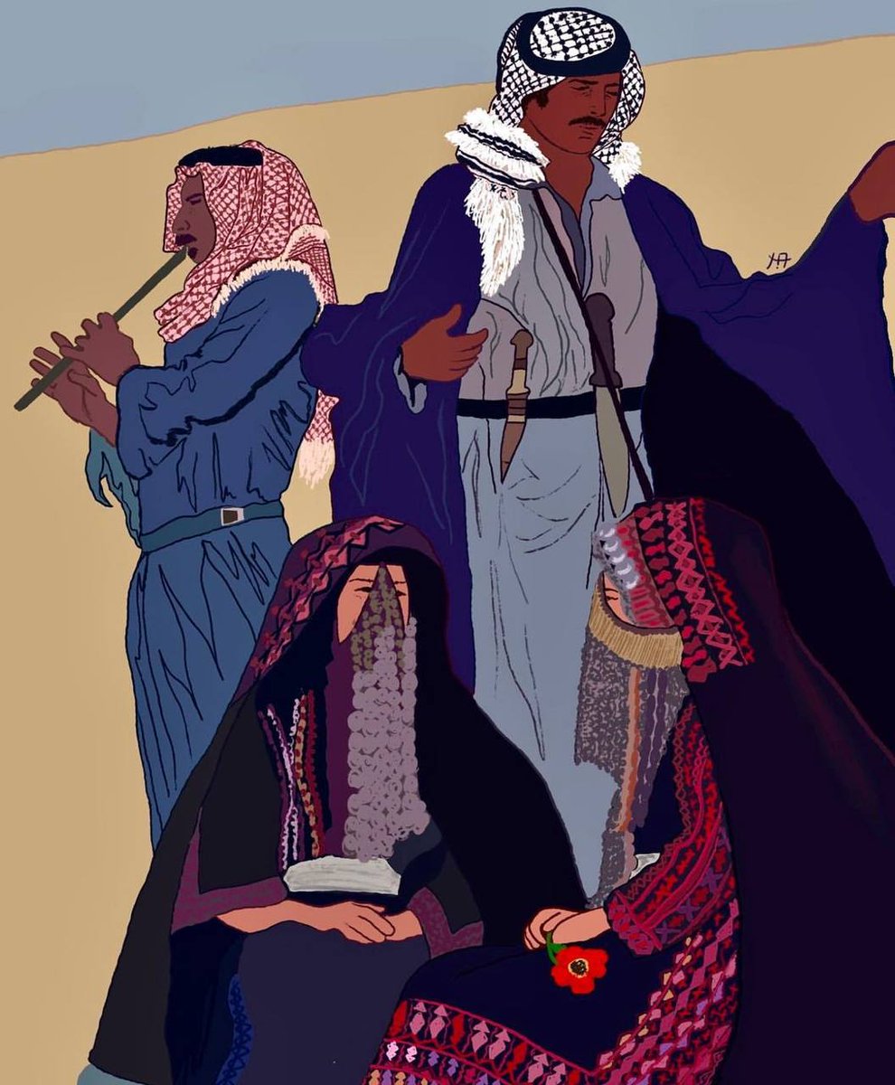 rolakh98's tweet photo. The traditional attire worn by men and women in South Palestine 🇵🇸

By: Halima Aziz https://t.co/84ufm8WP3k