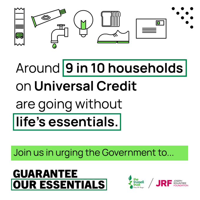 Locality (@localitynews) on Twitter photo Around 9 in 10 households on Universal Credit are doing without life's essentials. We're joining @TrussellTrust <a href="/jrf_uk/">Joseph Rowntree Foundation</a> in urging the UK Government to guarantee our essentials.
Email your MP today: tinyurl.com/guaranteeessen… Around 9 in 10 households on Universal Credit are doing without life's essentials. We're joining @TrussellTrust <a href="/jrf_uk/">Joseph Rowntree Foundation</a> in urging the UK Government to guarantee our essentials.
Email your MP today: tinyurl.com/guaranteeessen…