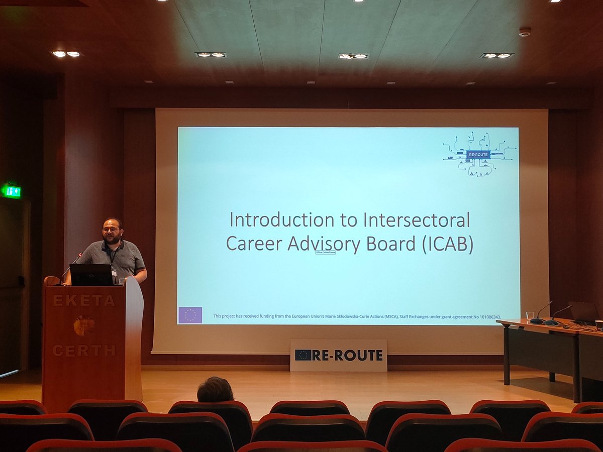 REROUTE_project's tweet photo. @nimaafraz concluding the Day 1 of the RE-ROUTE workshop by introducing the participants to the purpose and the members of ICAB. https://t.co/hunHRS9uB0