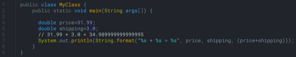 romanAsCode's tweet photo. You probably know that it is a bad idea to use floating point numbers for amounts of money. But did you know that you can mess this up so easily even with simple additions in double precision?
https://t.co/xbuzqCWl9o https://t.co/TCUE315M8I