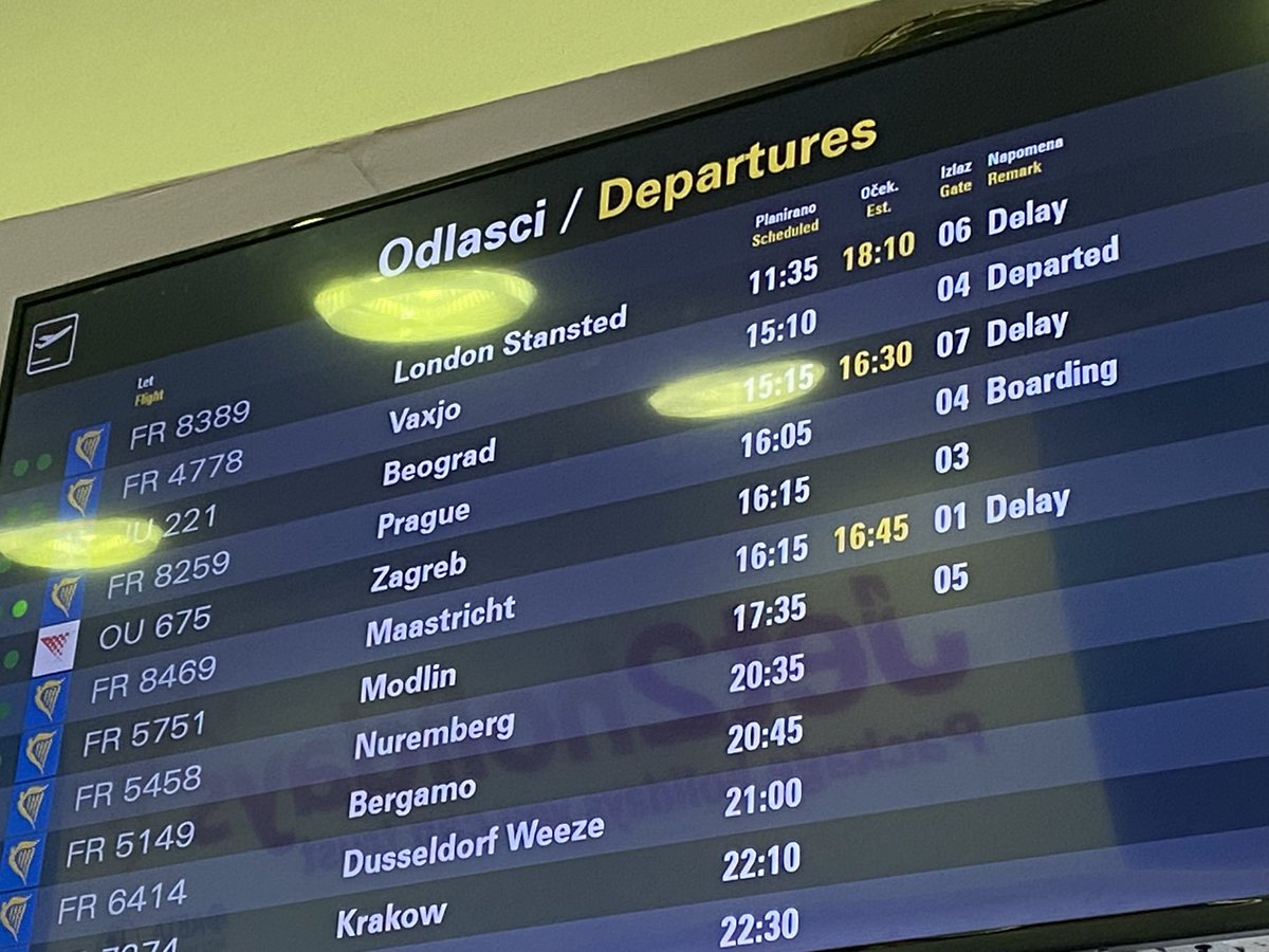 .<a href="/Ryanair/">Ryanair</a> can you please give further information on the delayed FR8389 due to depart Zadar at 11:35 local time? We are at the airport since 9:30 with three children and it is now estimated to depart at 18:10…