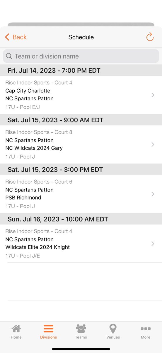 Schedule for the Phenom Hardwood Classic Live this weekend! 
<a href="/NCSpartans/">NC Spartans</a> <a href="/CoachCurtisPat/">Coach Curtis Patton</a> <a href="/Phenom_Hoops/">Phenom Hoop Report</a> <a href="/CoachCRoth/">Coach Ché Roth</a> <a href="/CannonMBB/">Cannon Basketball</a>